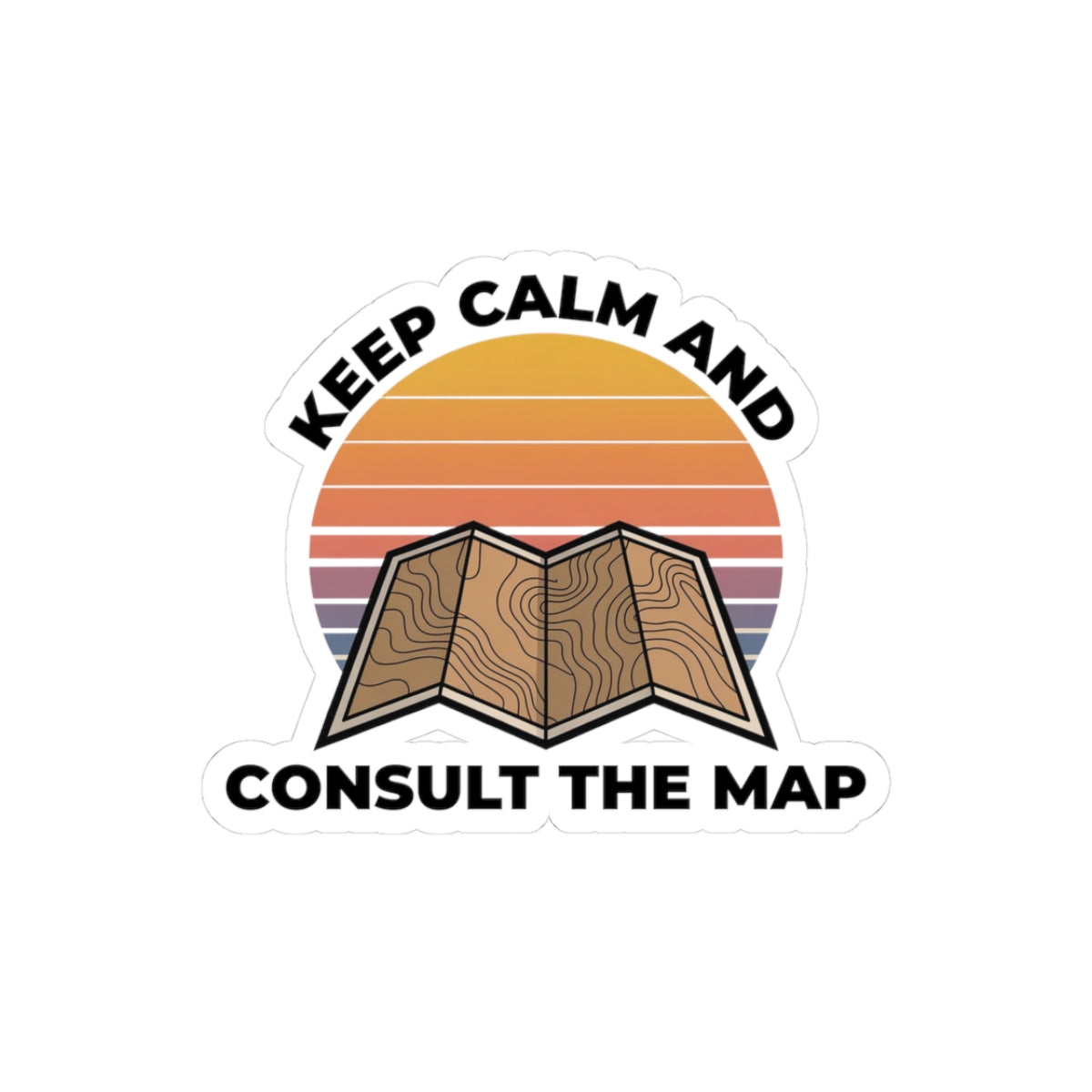 Trail Navigator Sticker - Map Consultation Vinyl Decal for Hikers & Backpackers