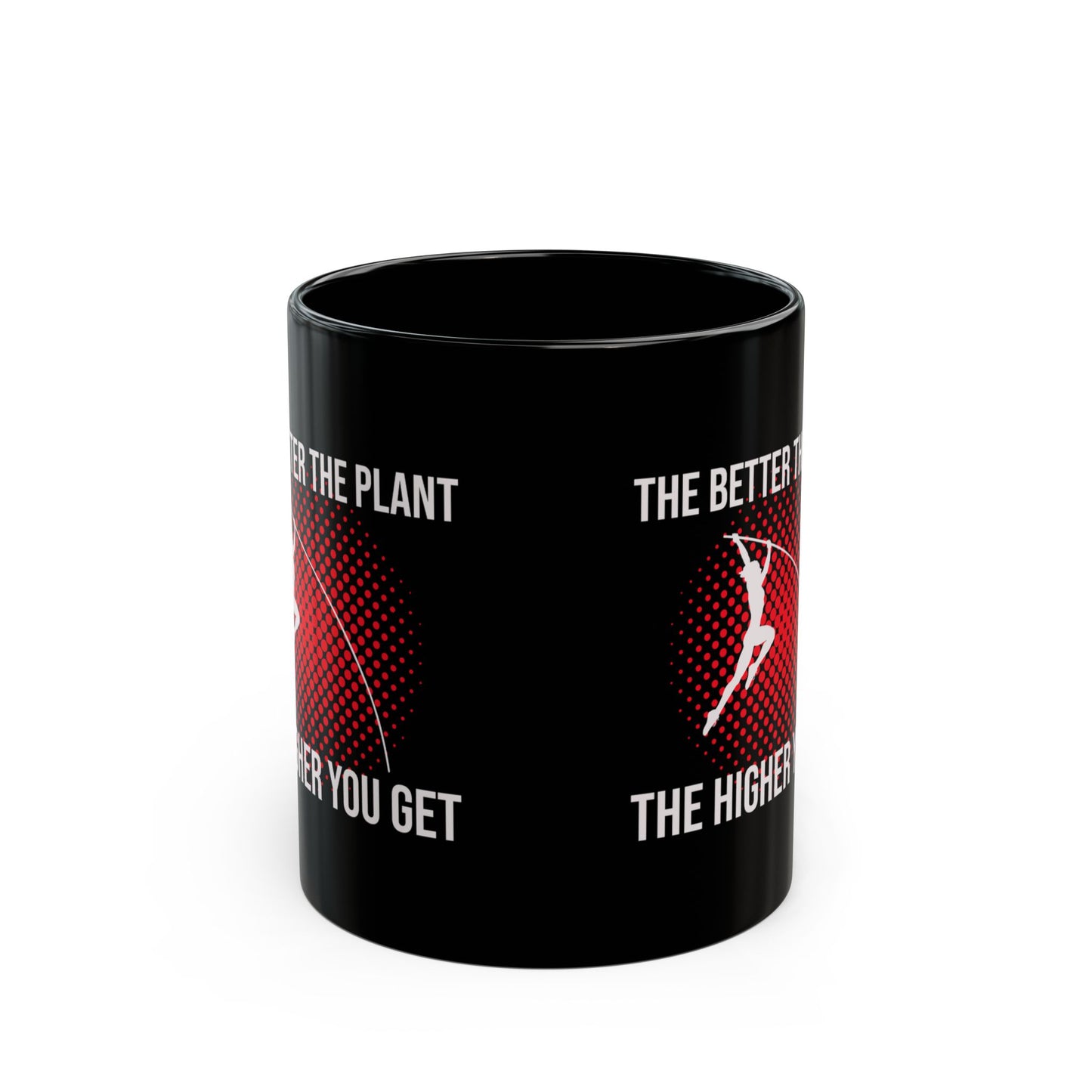 Pole Vault Mug Black – Technique Matters Track Athlete Gift with Inspirational Message 11 oz