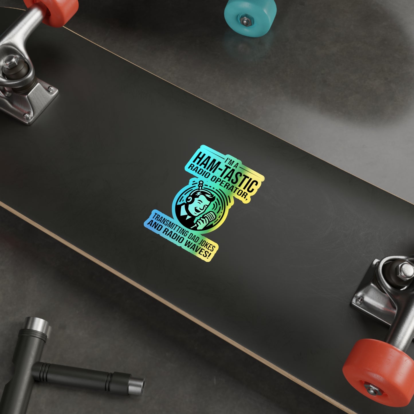 Amateur Ham Radio Operator Stickers Holographic Vinyl Decal - QSO Humor & Airwave Fun
