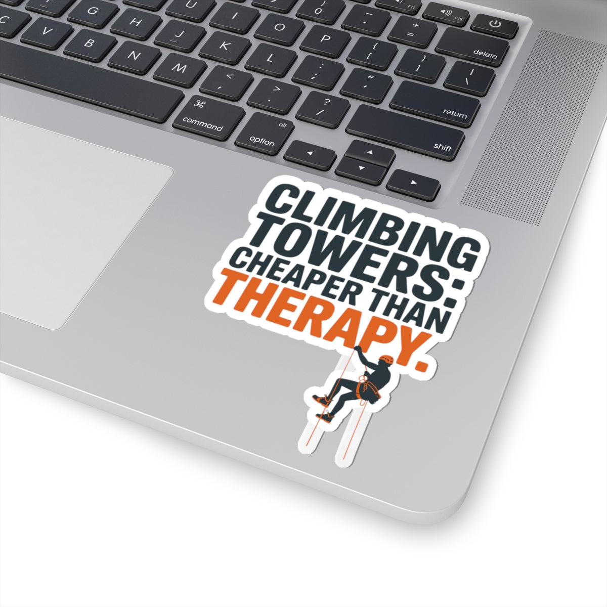 Tower Climber Sticker - Cheaper Than Therapy Vinyl Decal for Telecom Technicians