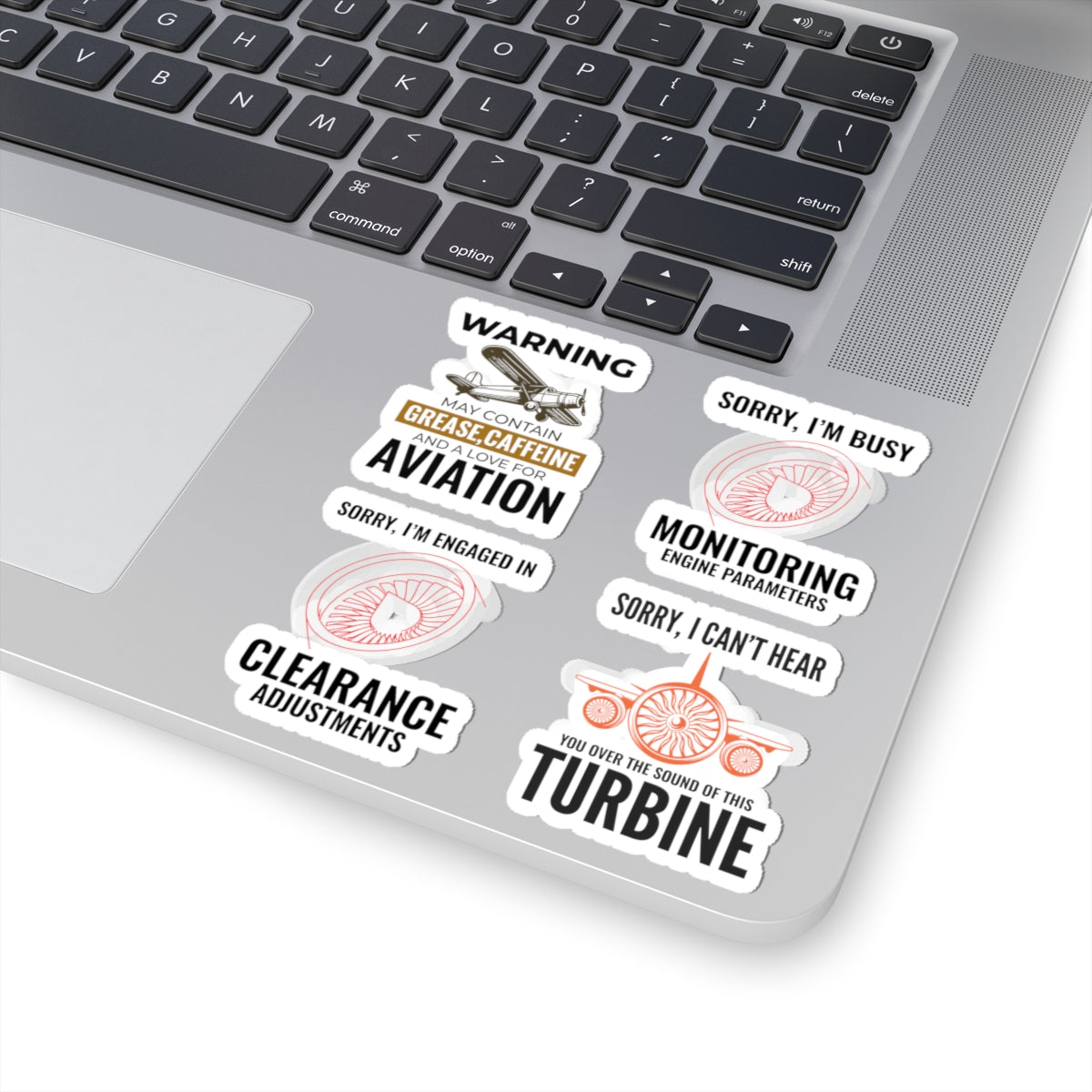 Aviation Mechanic Sticker Pack – 4 PCS Funny Busy Engine Parameters Decals for Aircraft Maintenance Technician