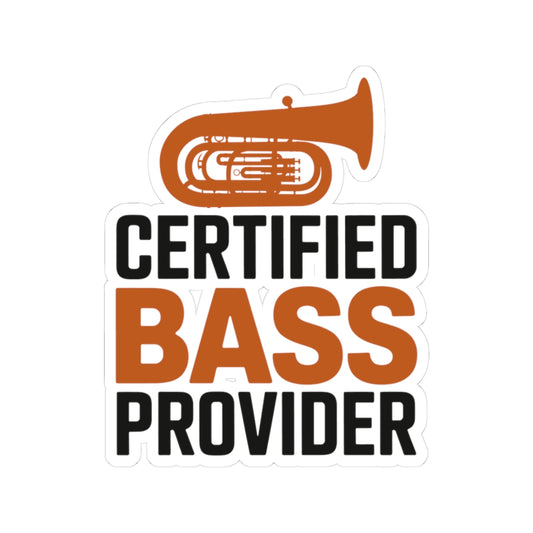 Tuba Professional Sticker - Certified Bass Provider Vinyl Decal for Low Brass Musicians