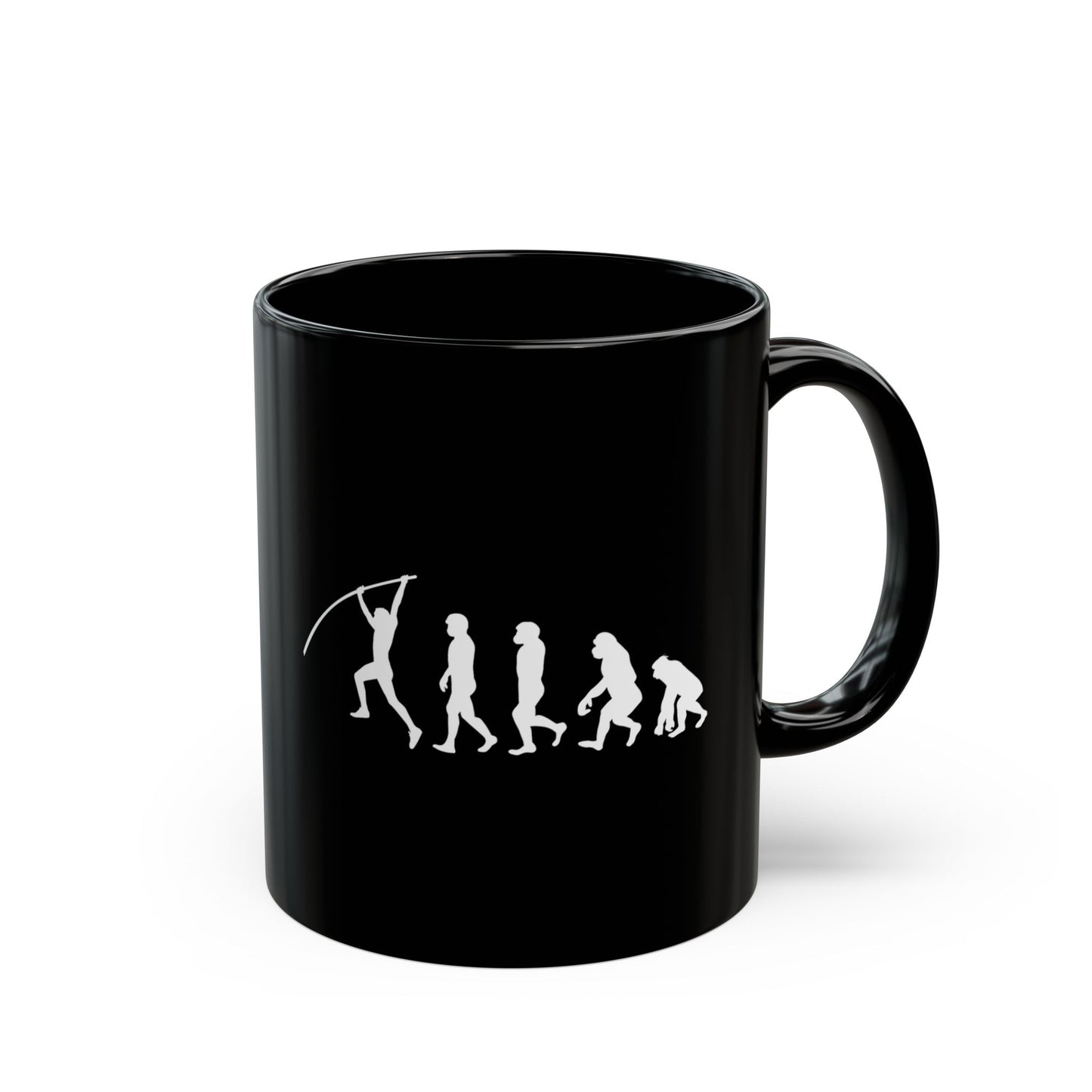 Pole Vault Mug Black – Technique Evolution Gift for Serious Athletes 11oz