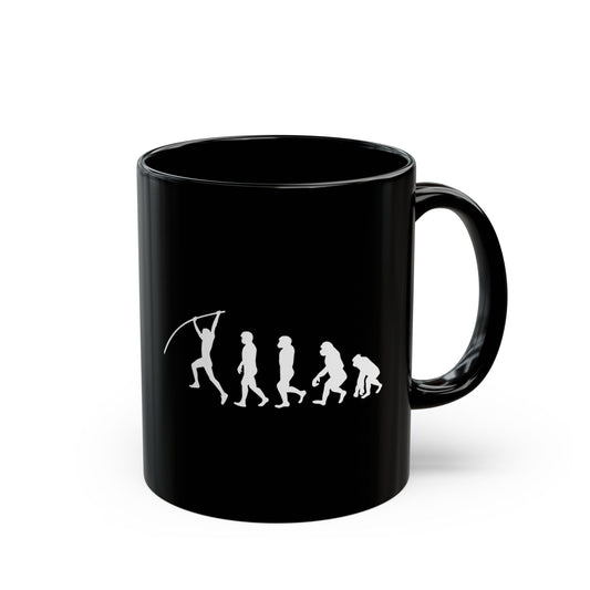 Pole Vault Mug Black – Technique Evolution Gift for Serious Athletes 11oz