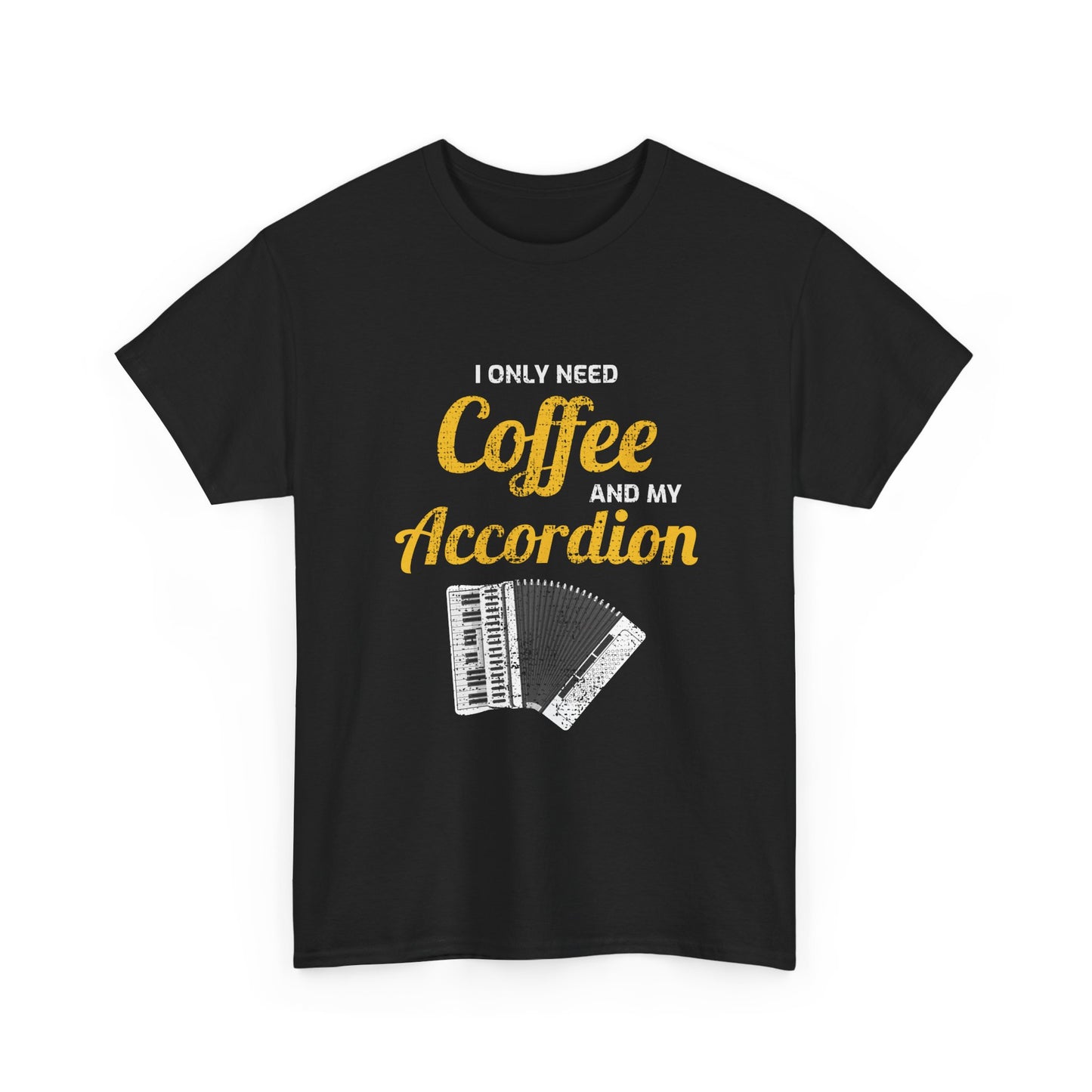 Accordion T-Shirt – Funny Coffee Lover Squeeze Box Design for Accordionists Musicians