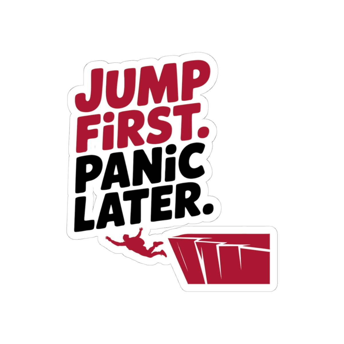 BASE Jumping Sticker – Funny Cliff Jump Decal for Extreme Sports Lovers Adrenaline Junkies
