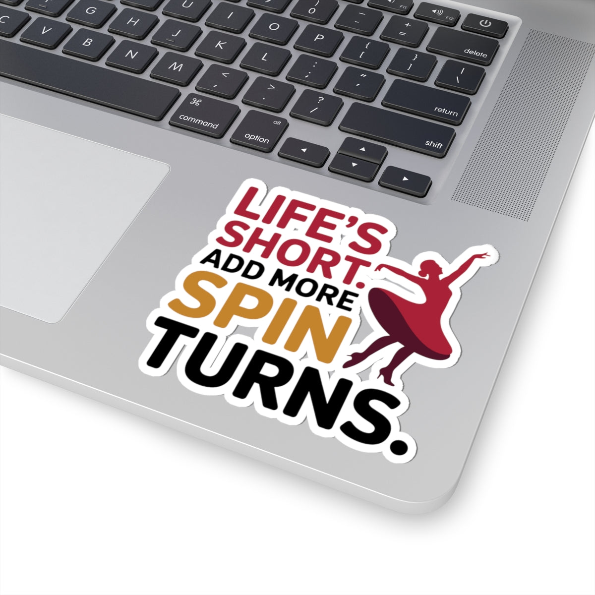 Spin Turns Sticker - Dance Motivation Vinyl Decal for Dancers, Ballroom Enthusiasts