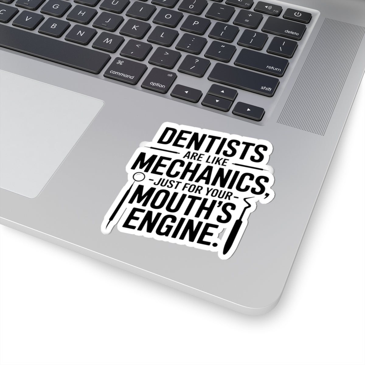 Dentist Mechanic Sticker - Mouth Engine Vinyl Decal for Dental Professionals