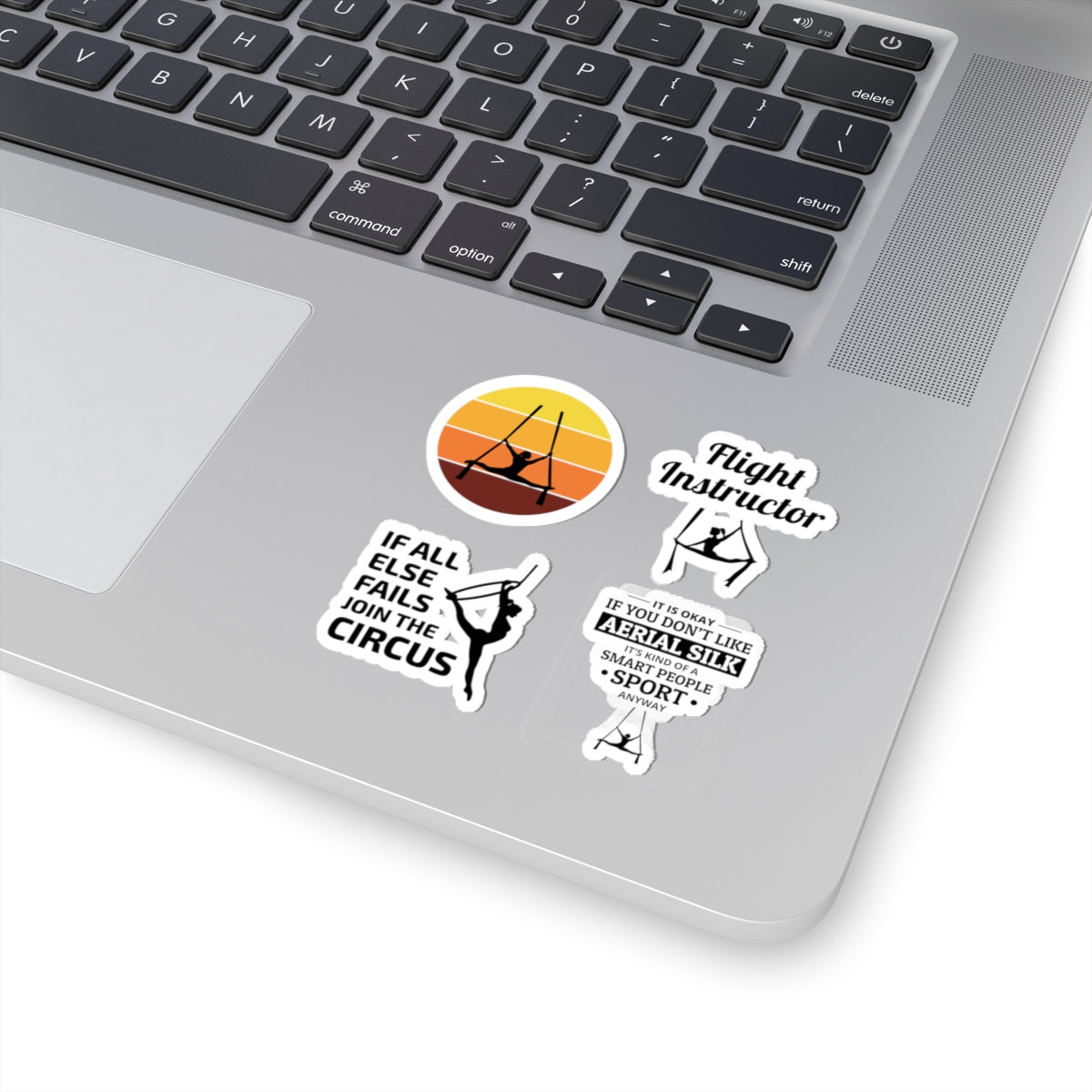 Aerial Silk Sticker Pack – 4 PCS Funny Join The Circus Smart People Sport Decal Set for Aerialists Dancers