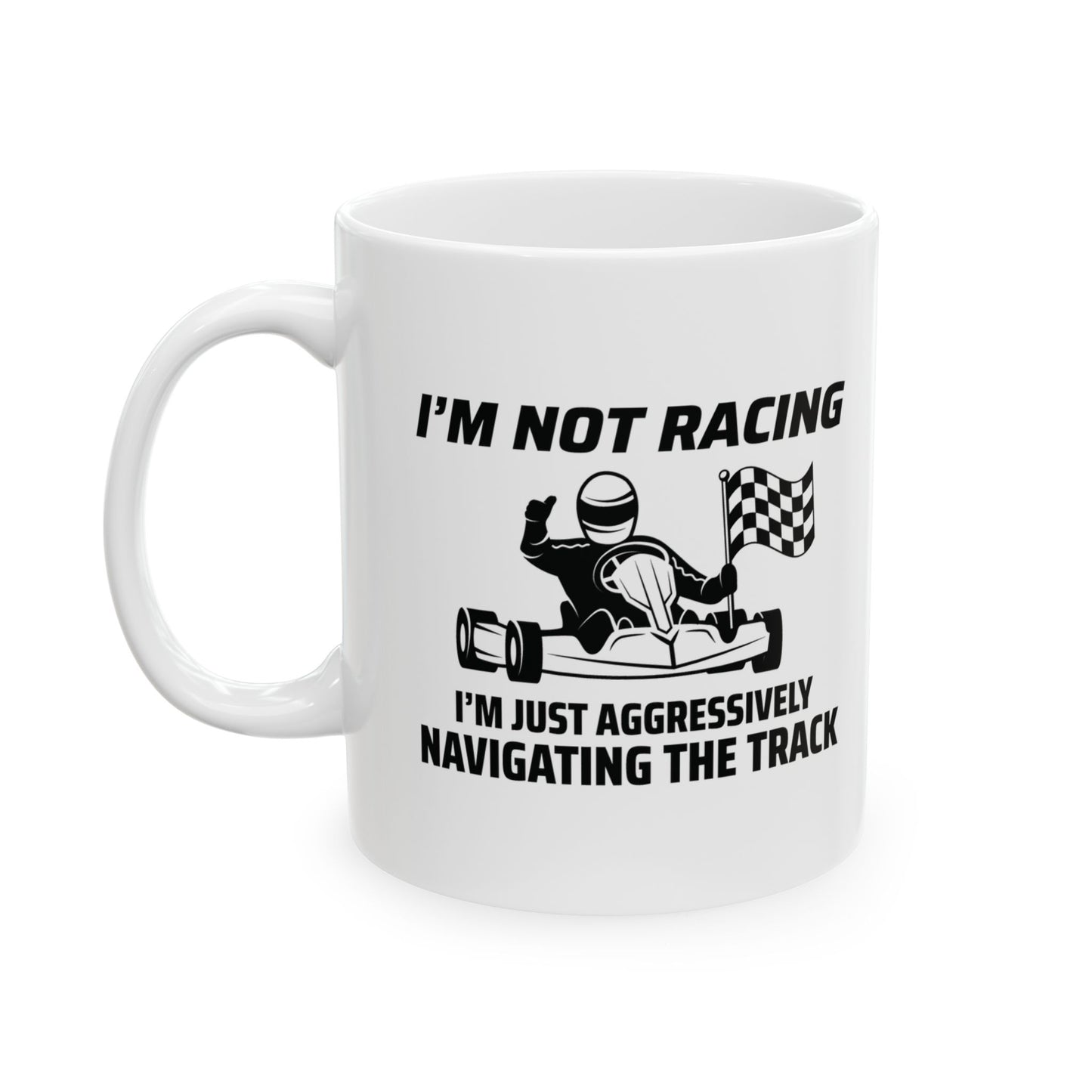 Go Kart Racing Mug Funny Racer Gift – Karting Enthusiast Coffee Cup
