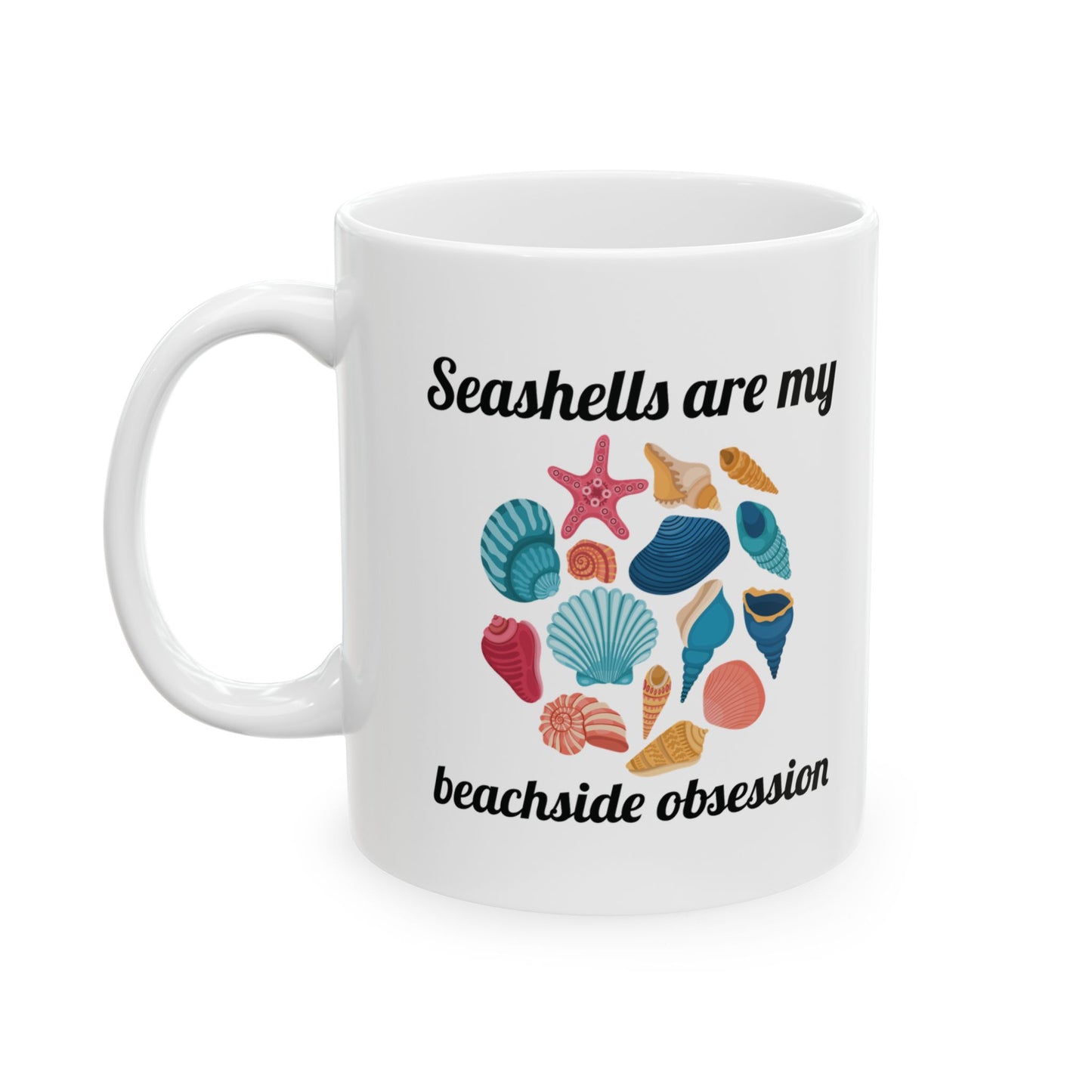 Seashells Collector Mug, Beach Obsession, Ocean Lover