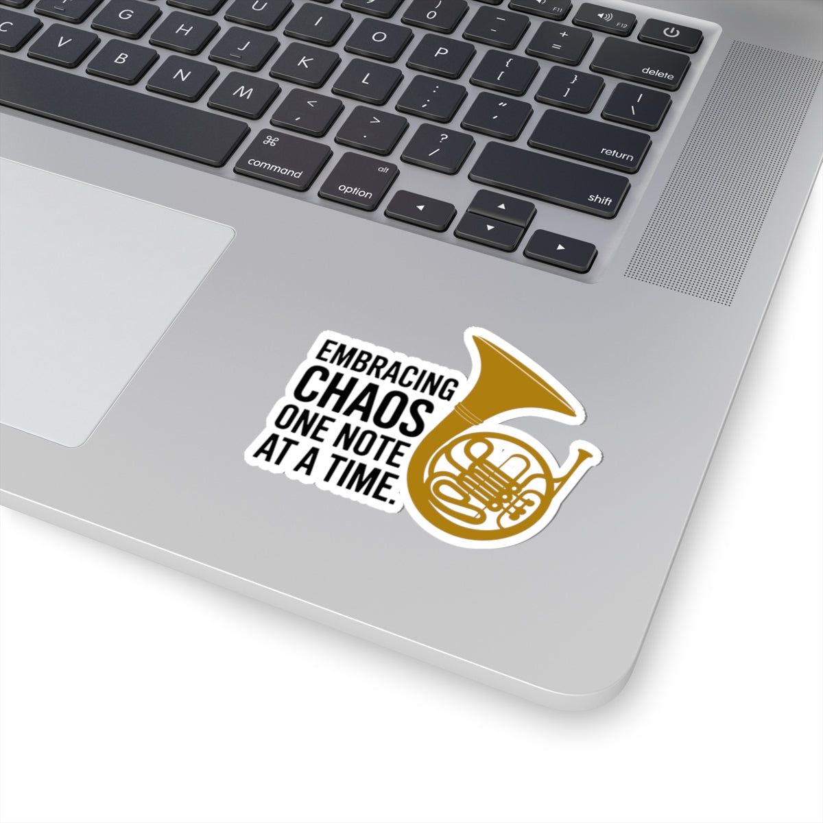 French Horn Chaos Sticker - Embracing Musical Chaos Vinyl Decal for Musicians