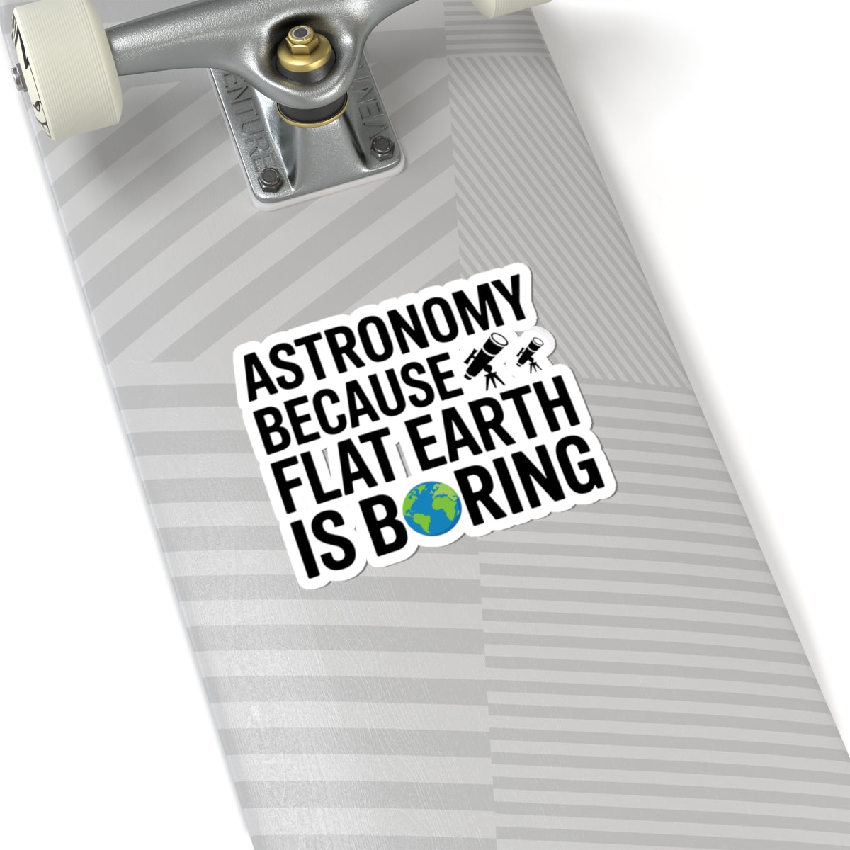 Astronomy Lover Sticker - Flat Earth Is Boring Vinyl Decal for Space Enthusiasts & Scientists