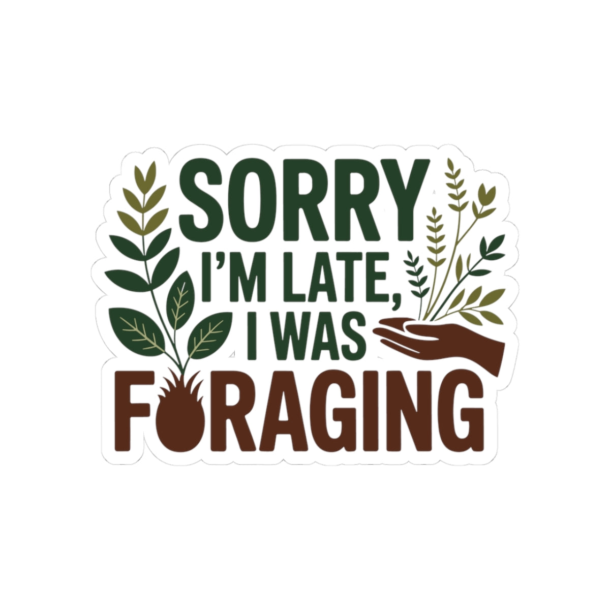 Herbalist Humor Sticker - Plant Foraging Vinyl Decal for Herbalists, Botanical Enthusiasts