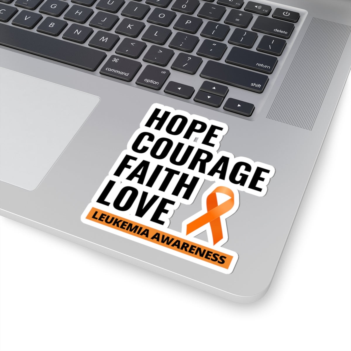 Leukemia Awareness Faith Sticker - Orange Ribbon Vinyl Decal for Survivors, Patients, and Families