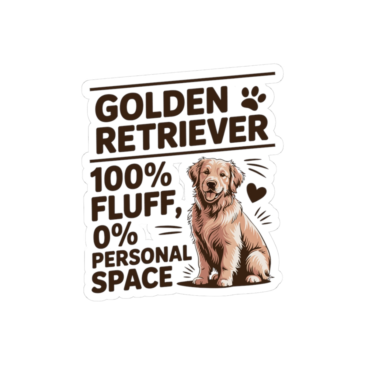 Golden Retriever Dog Sticker - Funny Pet Lover Vinyl Decal for Dog Owners Veterinarians Pet Enthusiasts