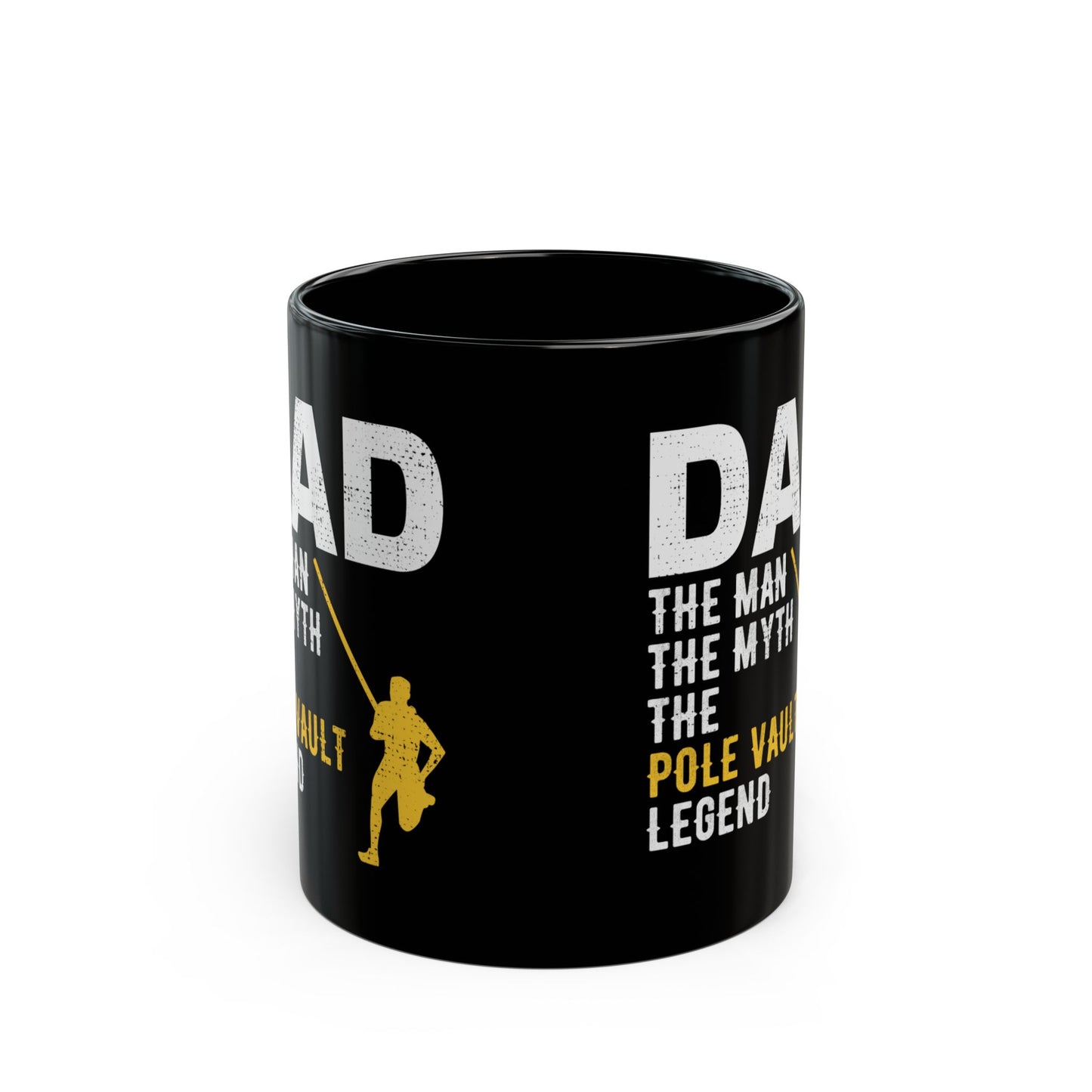 Pole Vault Mug Black - Legendary Vaulter Gift for Track Athletes, Coaches, Fans 11 oz