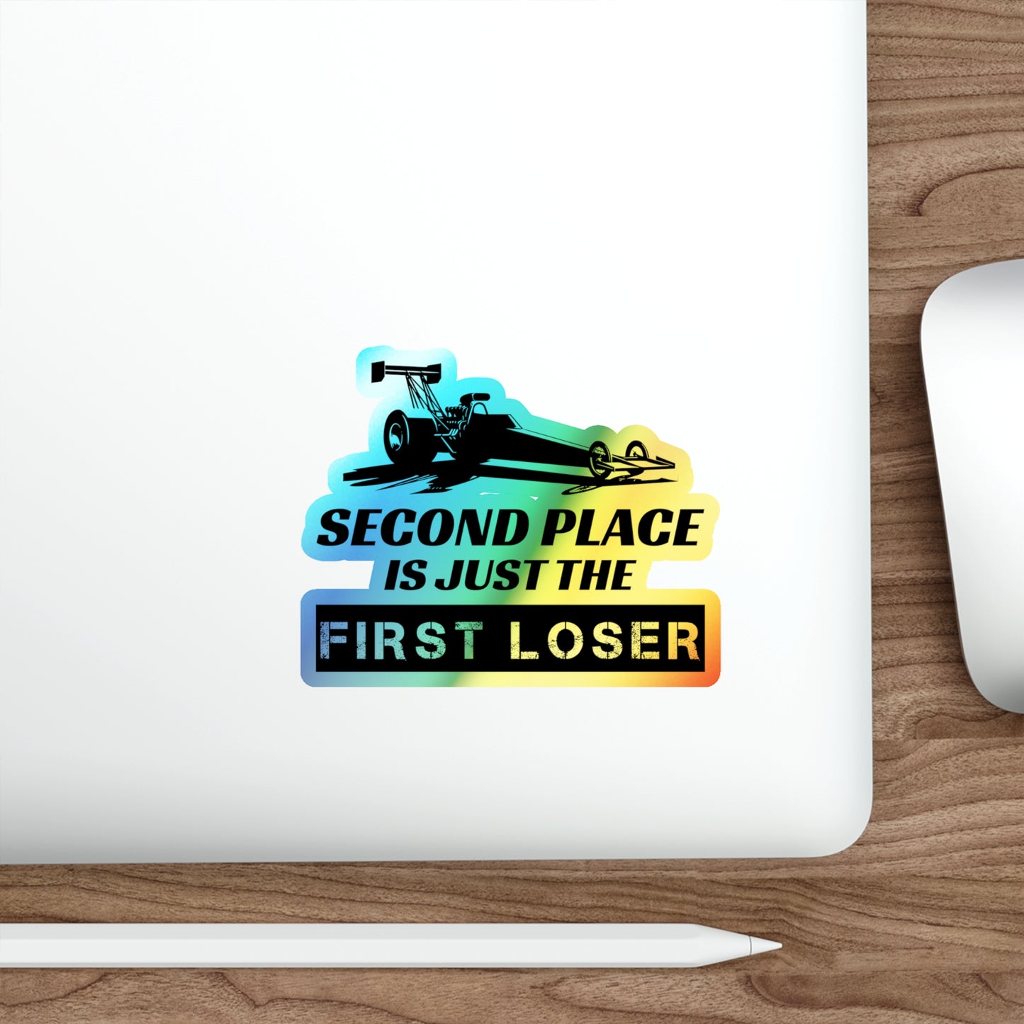 Dragster Drag Racing Holographic Stickers Vinyl – Quarter Mile Car Decal for Motorsports Fans