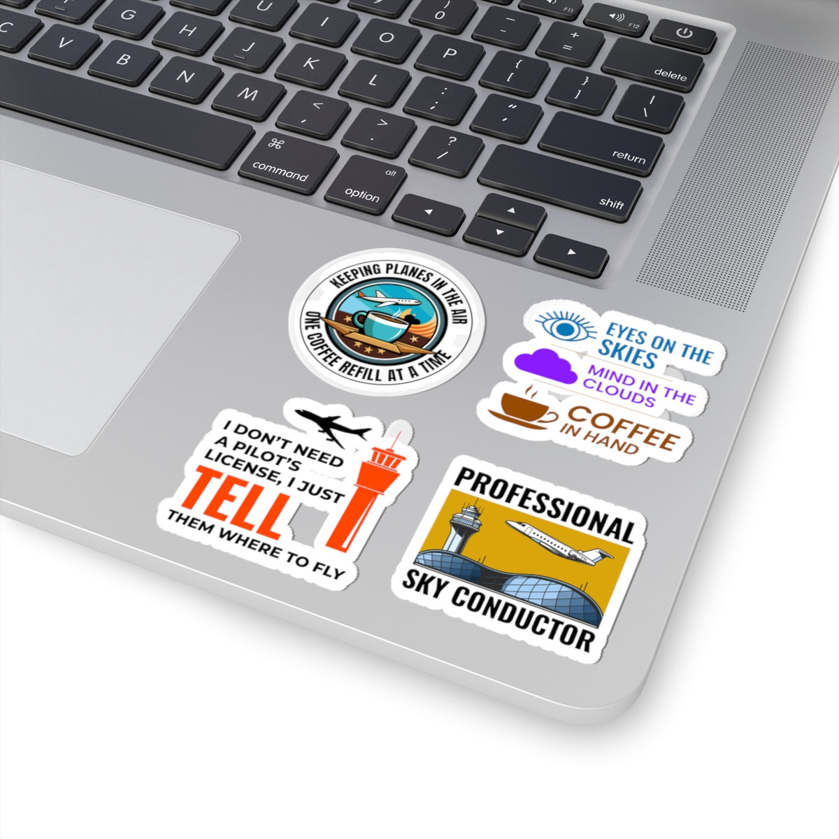 Air Traffic Controller Sticker Pack – 4 PCS Funny Sky Conductor Stickers for ATC Professionals & Aviation Lovers