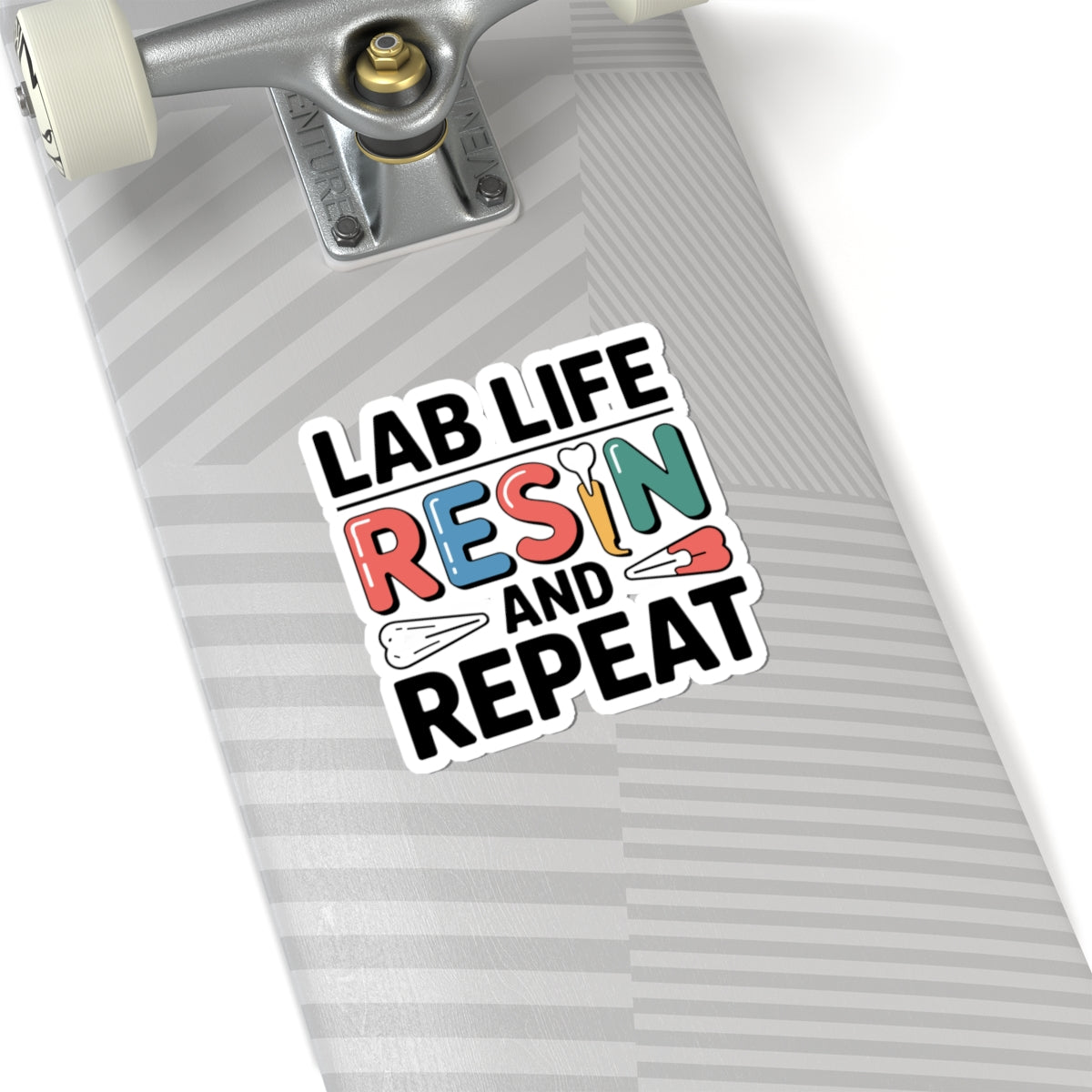 Lab Life Resin & Repeat Sticker - Dental Technician Vinyl Decal for Crown & Bridge Pros
