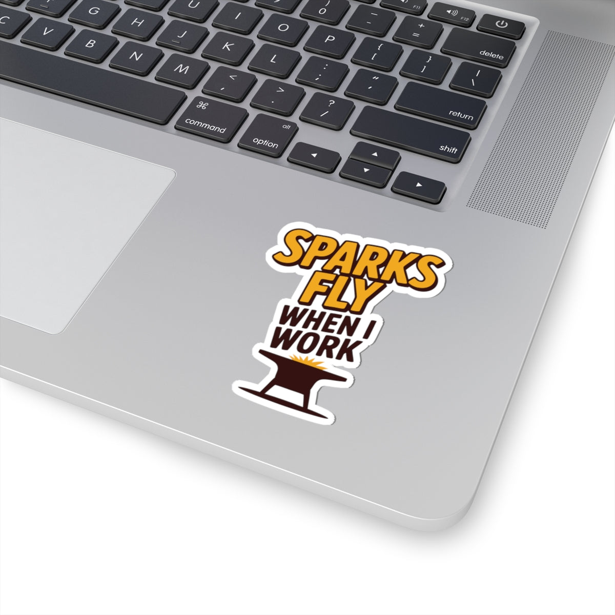 Blacksmith Anvil Sticker – Funny Sparks Fly Forge Decal for Metalworkers Forging Enthusiasts