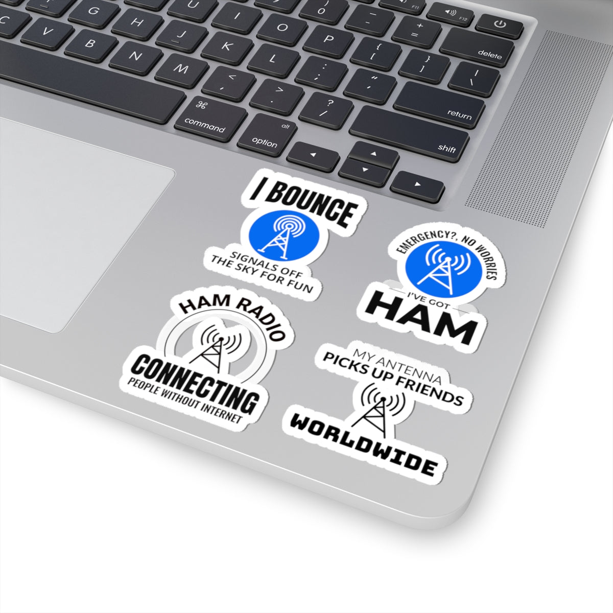Ham Radio Sticker Pack – 4 PCS Funny Antenna Signal Decals for Amateur Radio Operators Worldwide Enthusiasts