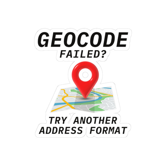 "Geocoding Humor Sticker - Address Format Vinyl Decal for GIS Developers & Analysts"