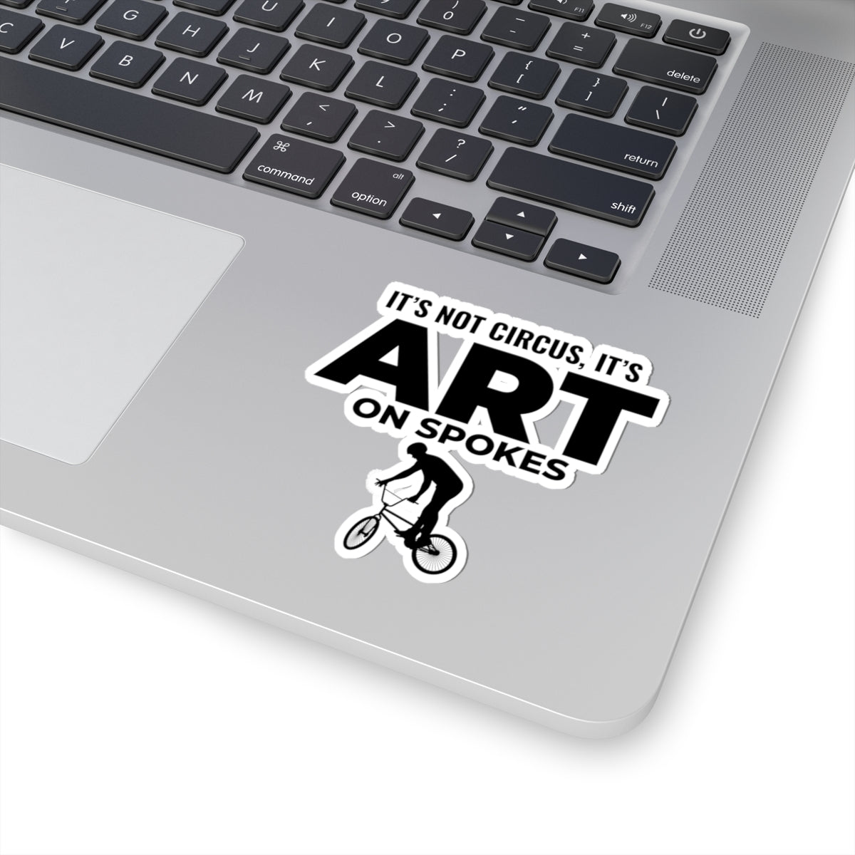 Art on Spokes Cycling Sticker - Bike Art Performance Vinyl Decal for Artistic Rhythmic Athletes, Studio Riders, Coach