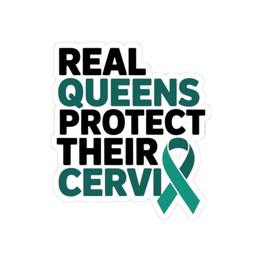 Cervical Cancer Awareness Sticker - Royal Advocacy Vinyl Decal for Women, Survivors, and Health Warriors