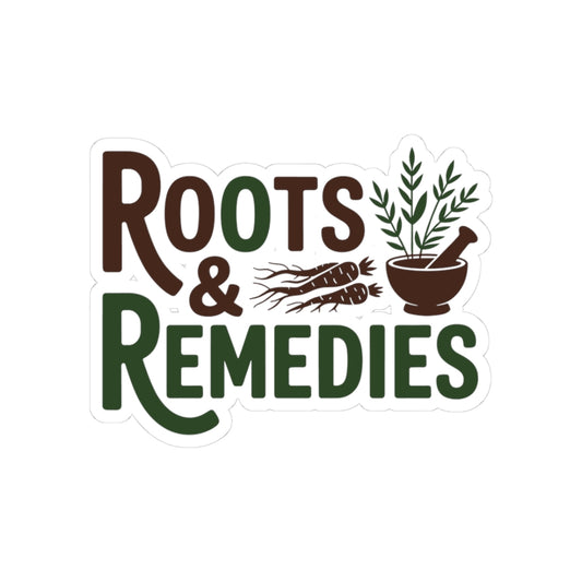 Botanical Healing Decal - Traditional Remedies Vinyl Sticker for Herbalists, Holistic Healers