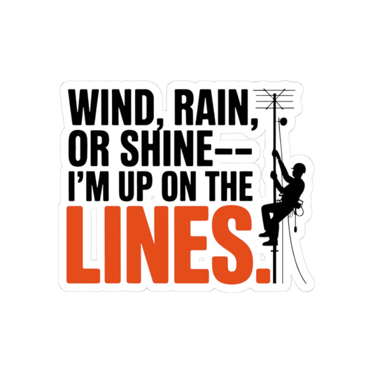 Rigging Technician Sticker - All Weather Vinyl Decal for Tower Climbers, Telecom Workers, and Linemen