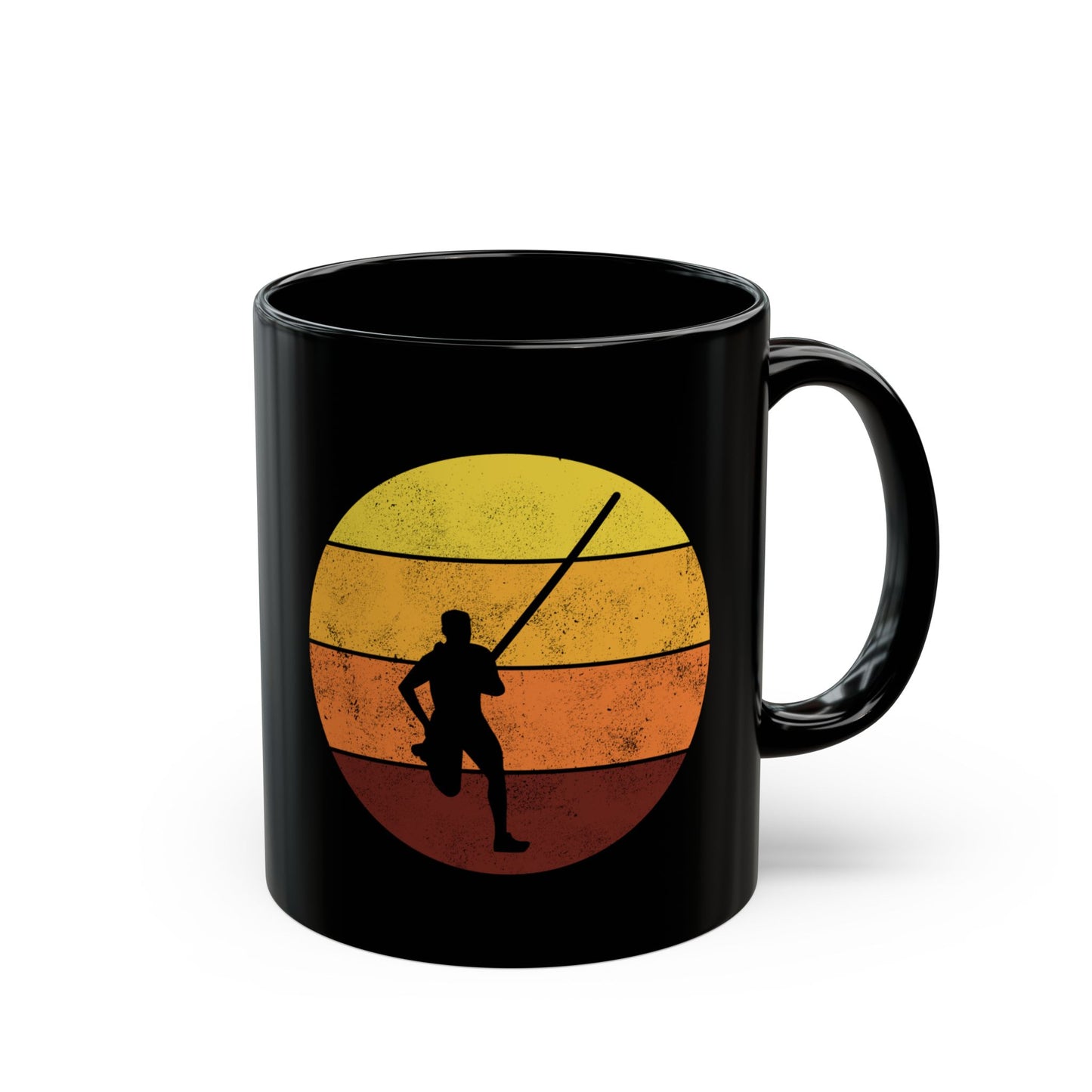 Pole Vault Mug Black - Track Field Gift for Jumpers Athletes Coaches Sports Enthusiasts
