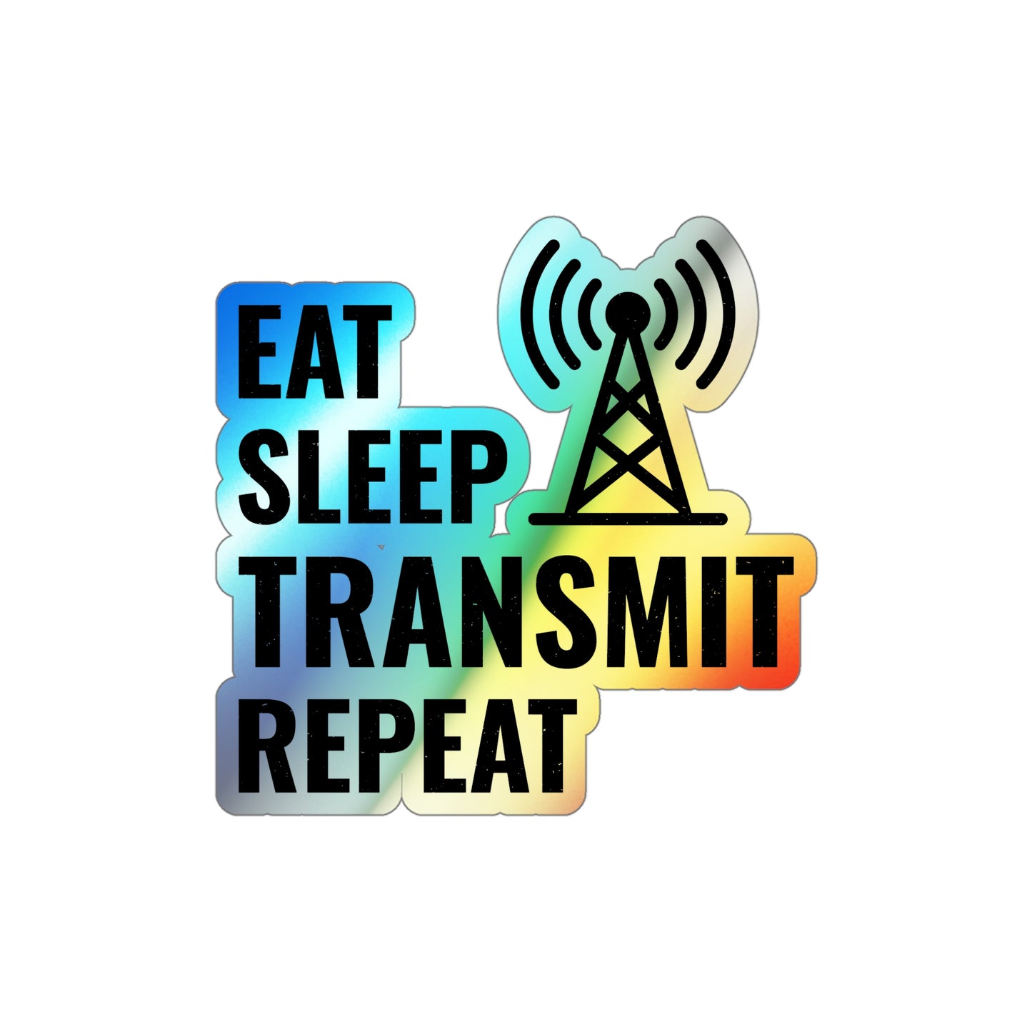 Amateur Ham Radio Operator Stickers Holographic Vinyl Decal - Radio Lifestyle & On-Air Passion