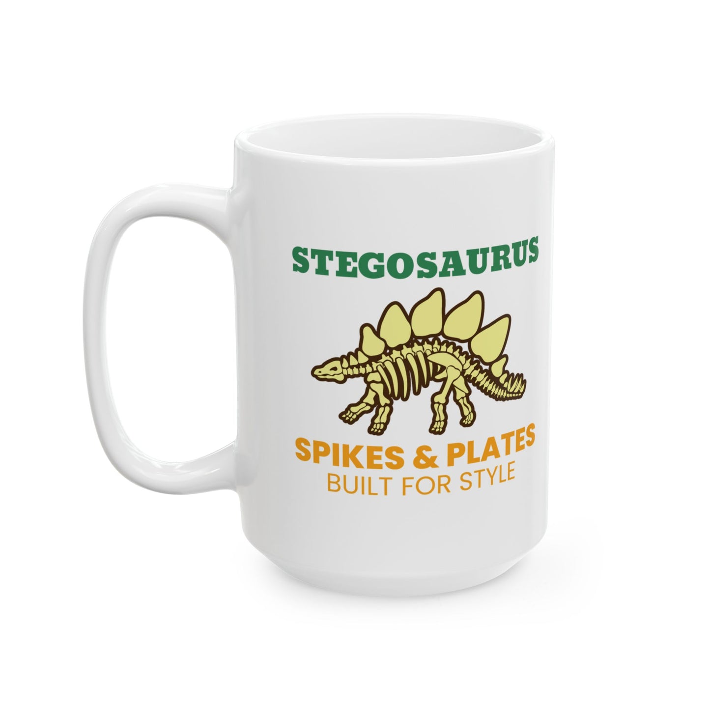 Dinosaur Fossil Mug for Jurassic Collectors Stegosaurus Skeleton Design