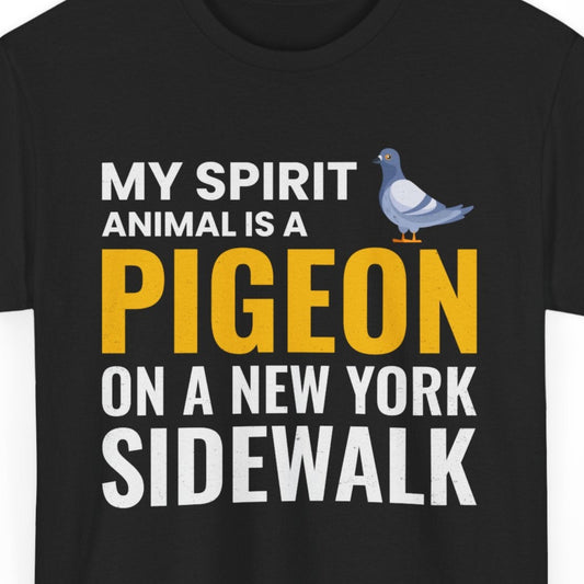 New York Pigeon Funny T-Shirt - NYC Spirit Animal Humor Tee for Manhattan Residents Brooklyn Locals Urban Living Gift