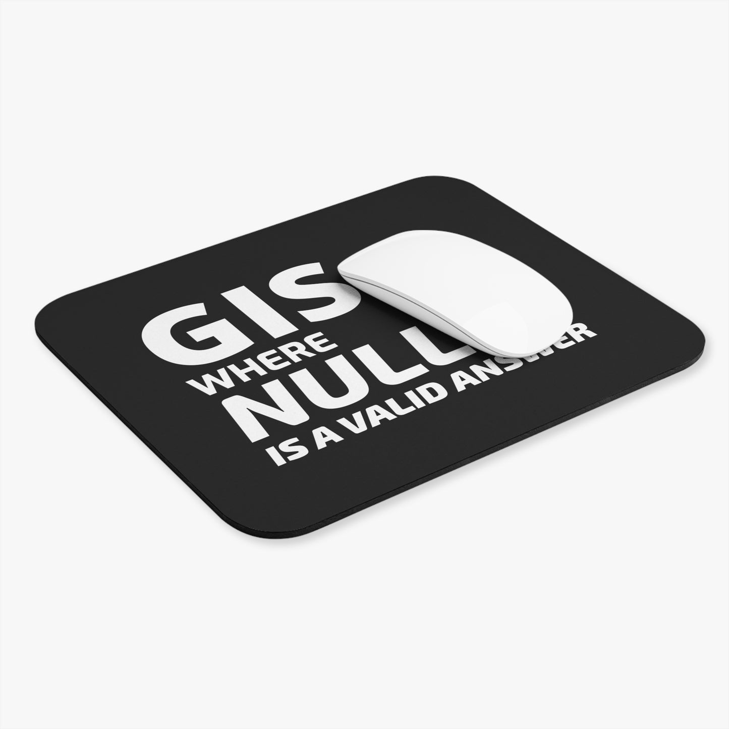 Technical GIS Mouse Pad - Null Value Joke Non-Slip Rubber Base for Data Analysts & SQL Developers