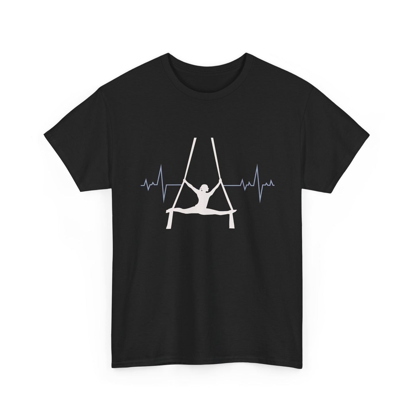 Aerial Silks T-Shirt – Heartbeat Lifeline Graphic Style for Aerialists Gymnasts