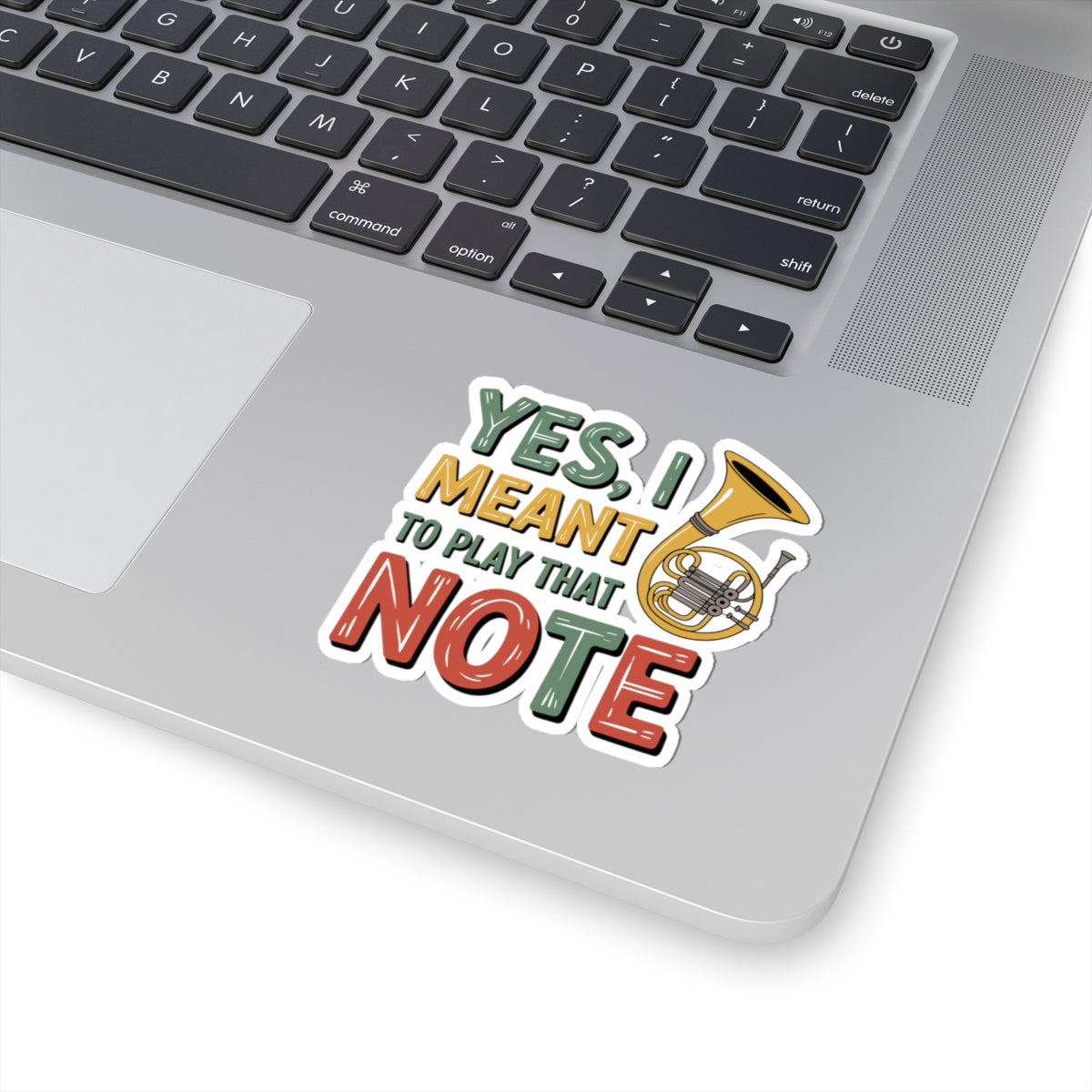 Confident Musician Sticker - Intentional Notes Vinyl Decal for Horn Players