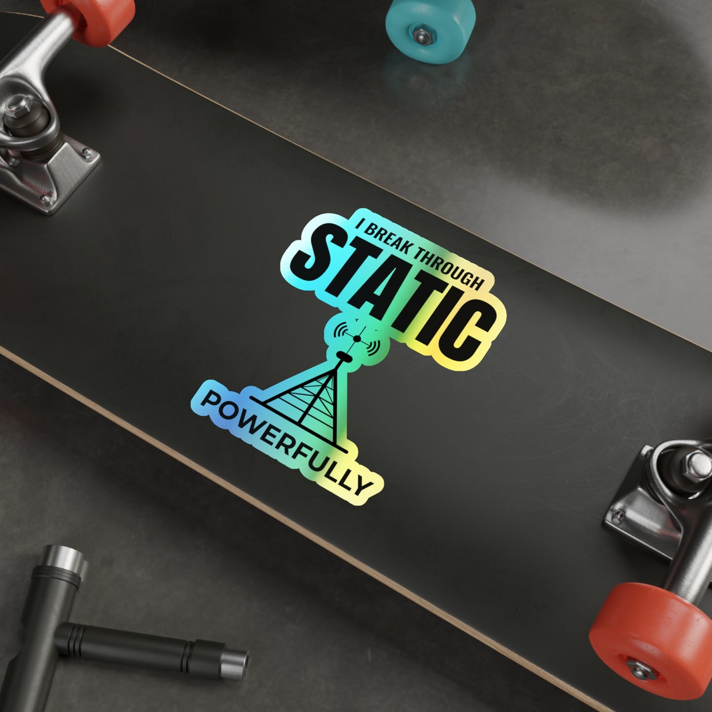 Amateur Ham Radio Operator Stickers Holographic Vinyl Decal - Clear Signals & Strong Transmissions