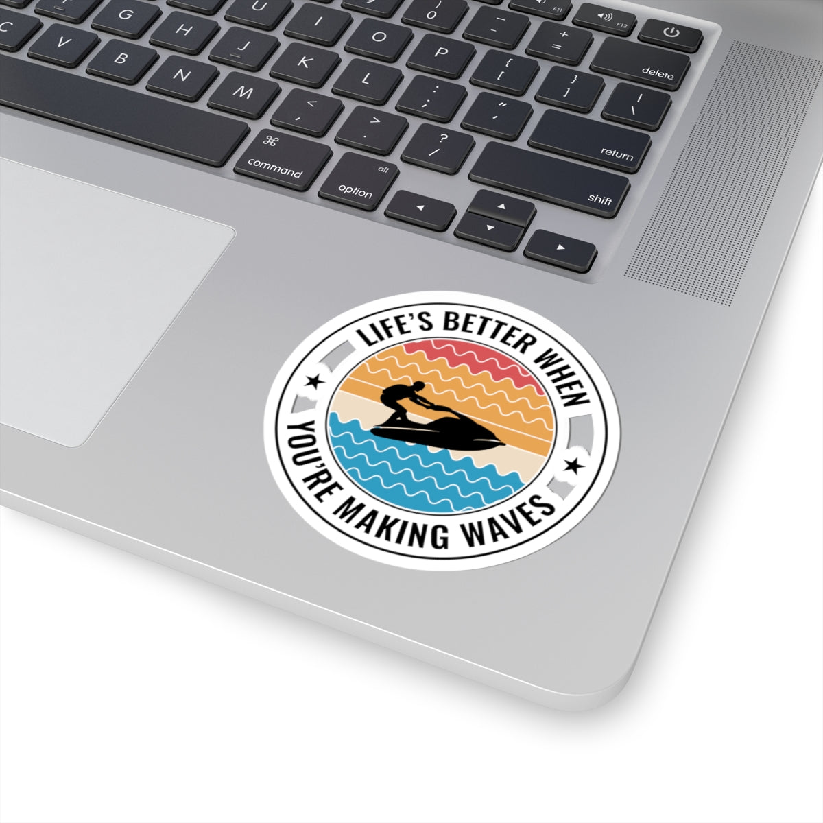 Jet Ski Life Sticker - Making Waves Vinyl Decal for PWC Riders & Water Sports Enthusiasts