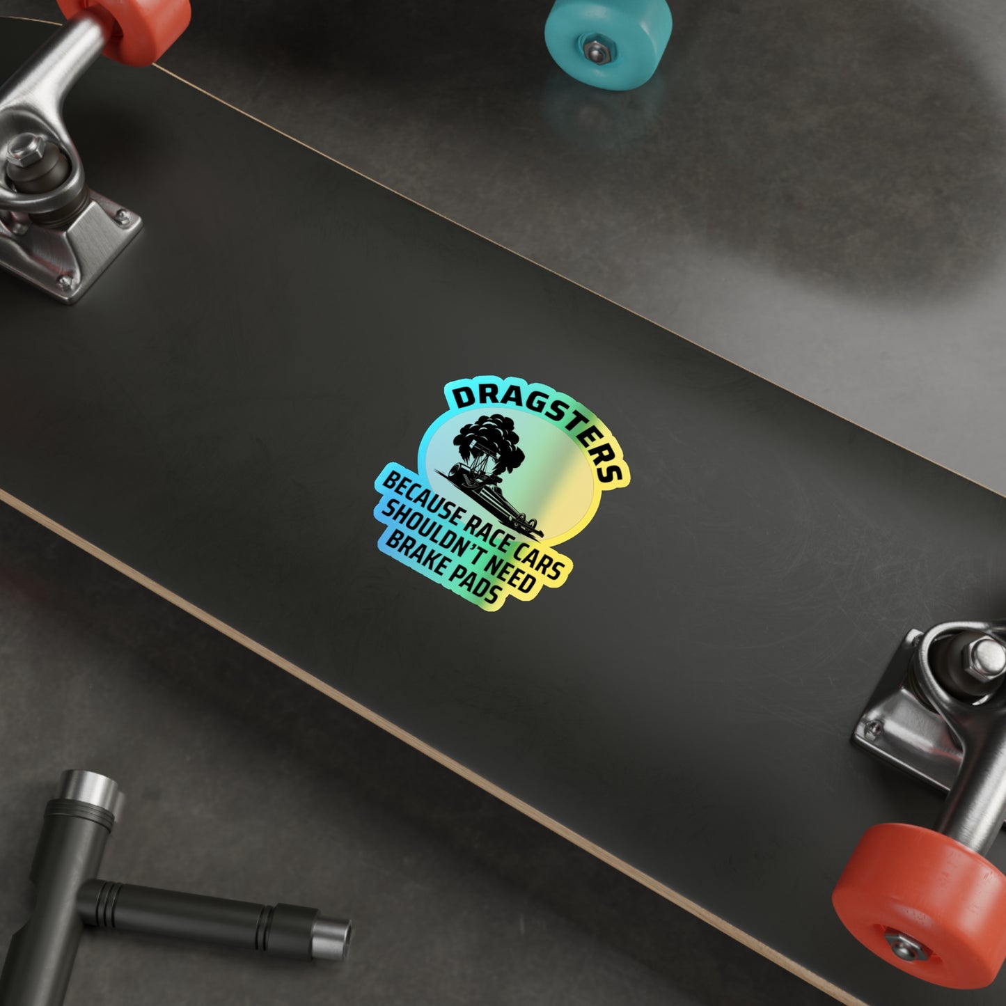 Dragster Drag Racing Holografische Aufkleber aus Vinyl – Burnout Launch Style für Pit Crew Enthusiasten