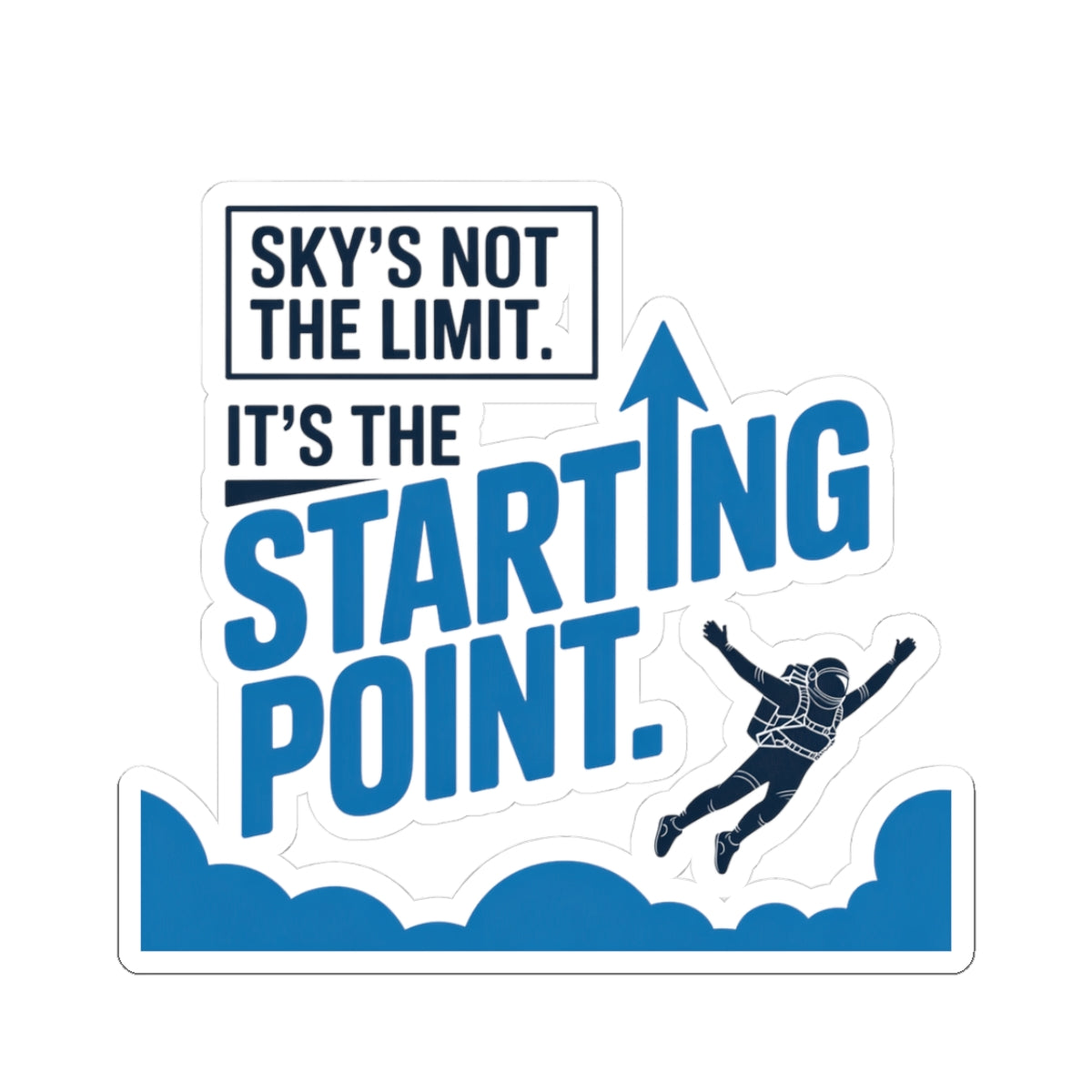 Base Jumping Sticker for Laptop Water Bottle – Inspirational Adventure Decal for Extreme Athletes Skydivers