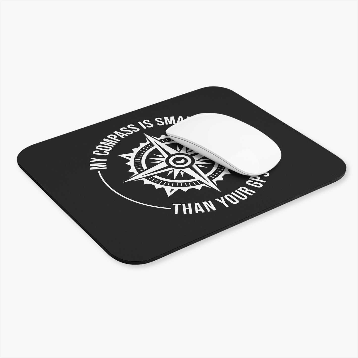 Traditional Navigation Compass Mouse Pad - Outdoor Orientation Non-Slip Rubber Base for Navigators Hikers Explorers