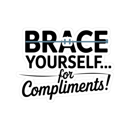 Fun Braces Sticker - Orthodontic Patient Vinyl Decal for Retainers and Aligners