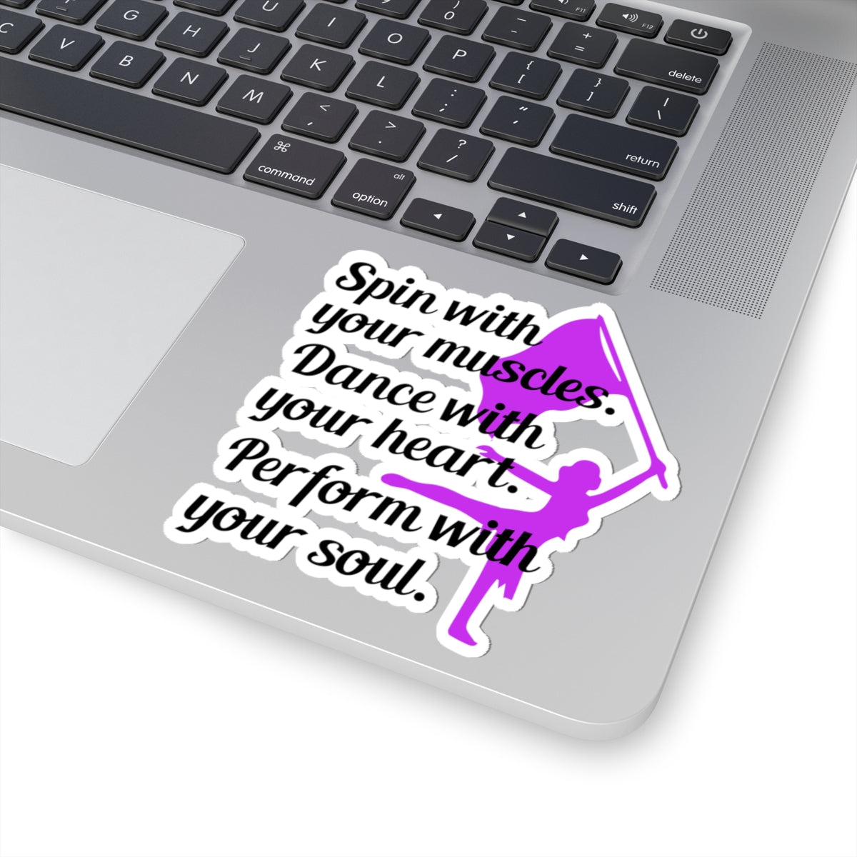 Color Guard Sticker Vinyl: Spin Dance Perform - Twirling Dancer Design