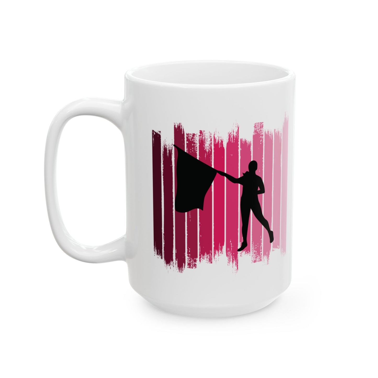 Color Guard Mug | Flag Team Performance Silhouette Art Gift