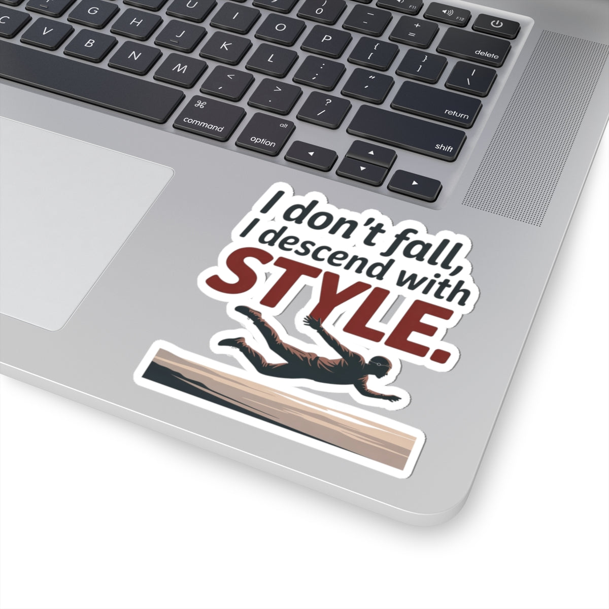 Base Jumping Sticker for Car Laptop – Confident Humor Decal for Extreme Athletes Adrenaline Junkies Skydivers