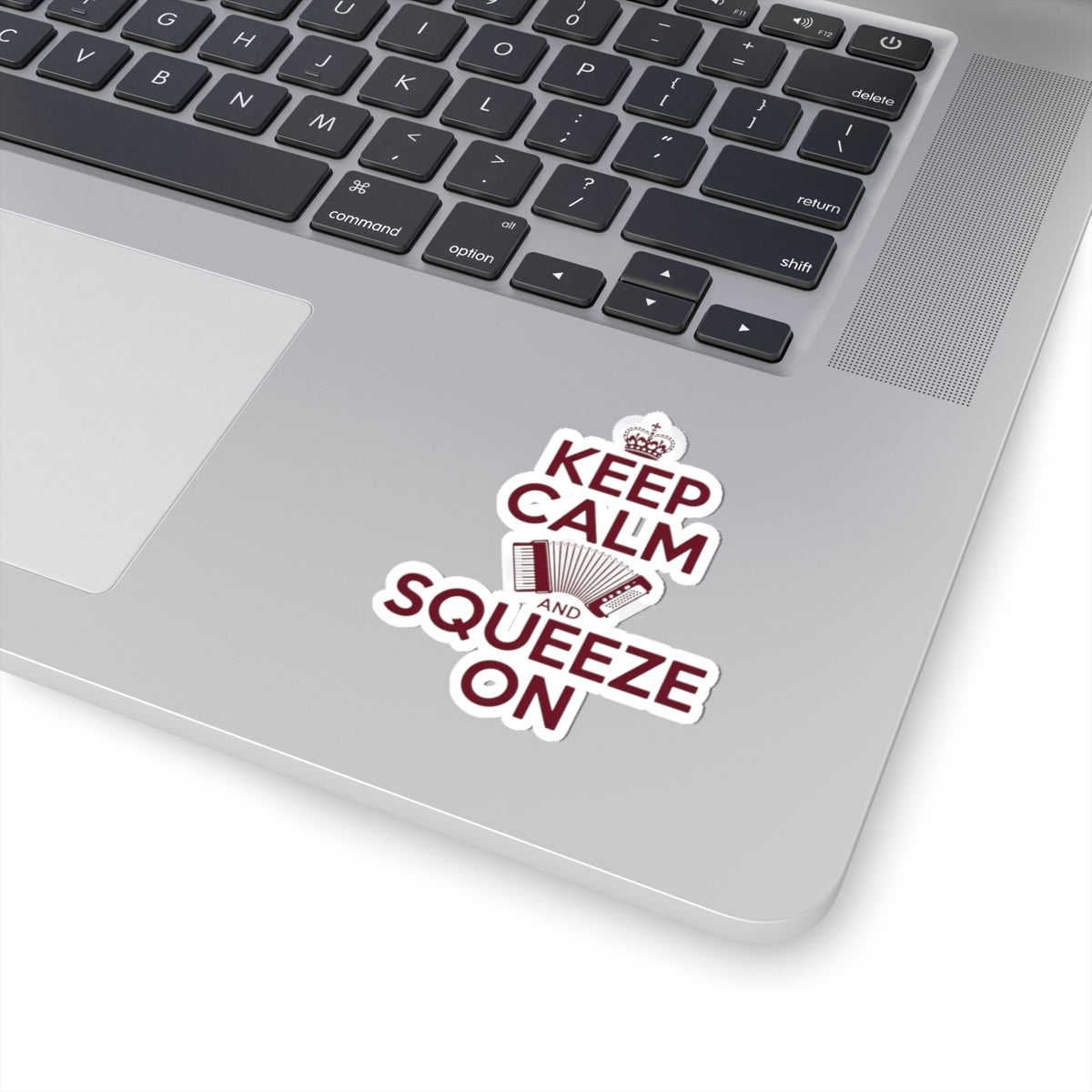 Accordion Player Sticker - Keep Calm Parody Quote Decal for Musicians, Polka Band Members, Squeezebox Enthusiasts