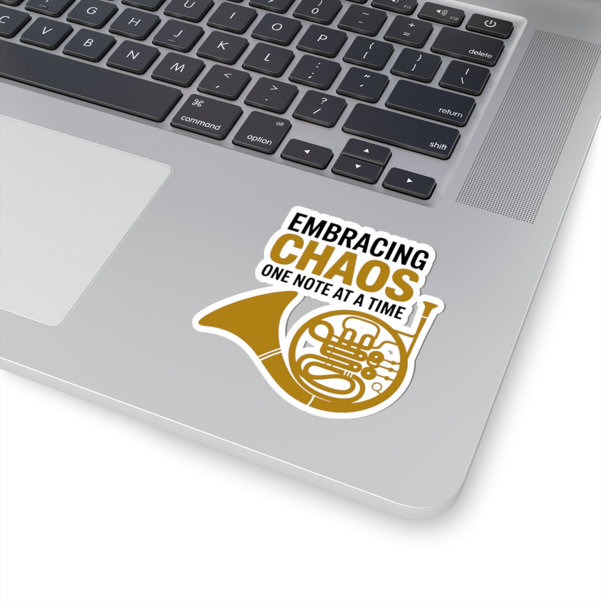 French Horn Sticker - Musical Chaos Vinyl Decal for Musicians