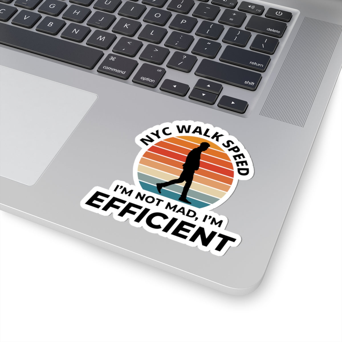 NYC Walk Fast Sticker - Efficient Speed Walker Vinyl Decal for City Hustlers